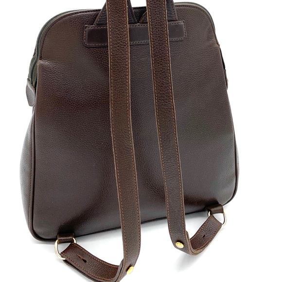 COPY - Longchamp Brown Leather Vintage Backpack - Picture 3 of 13